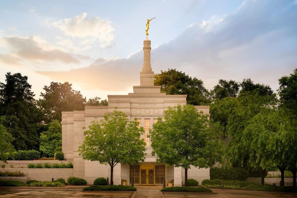 Winter Quarters Temple Rainy Evening Gallery Wrap