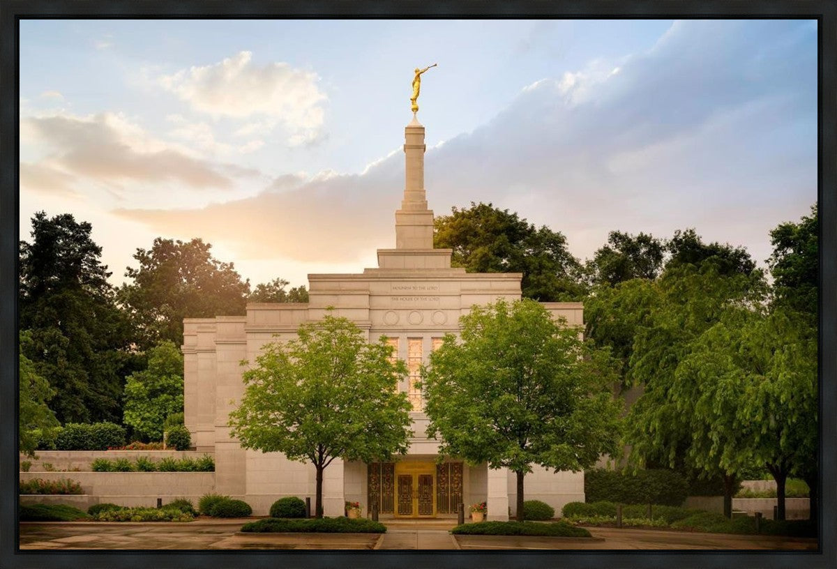 Winter Quarters Temple Rainy Evening Gallery Wrap