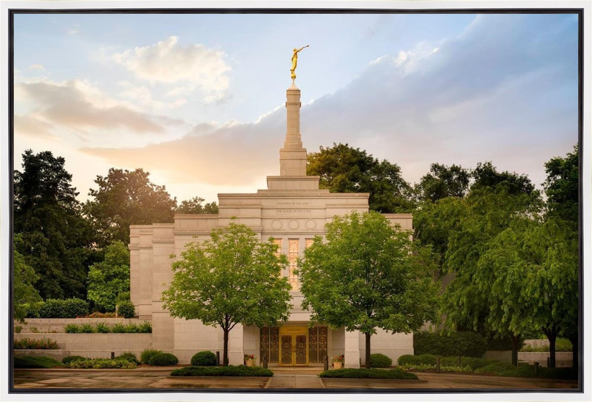 Winter Quarters Temple Rainy Evening Gallery Wrap