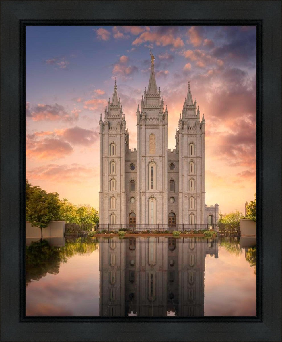 Salt Lake Temple Reflections Gallery Wrap