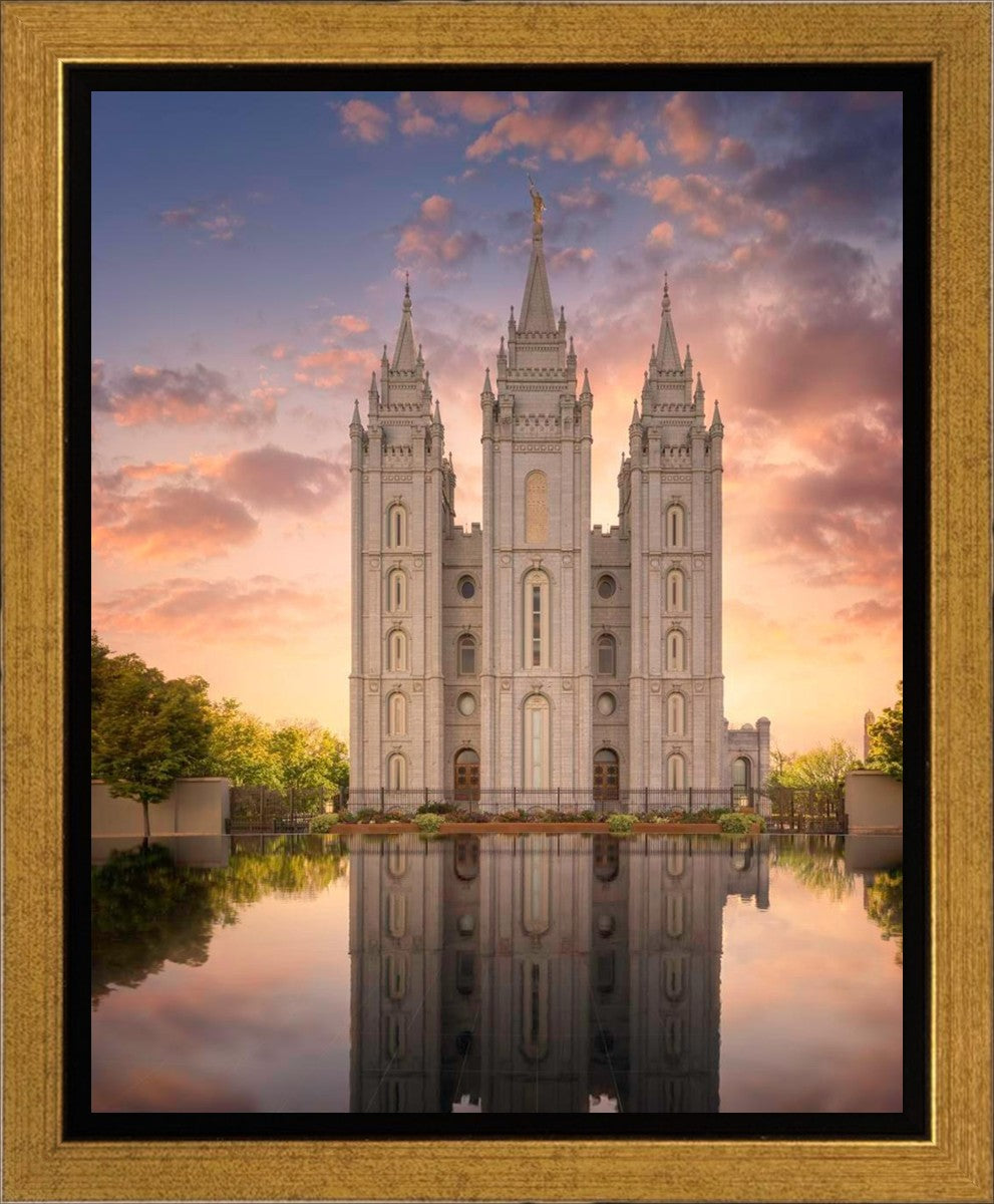 Salt Lake Temple Reflections Gallery Wrap