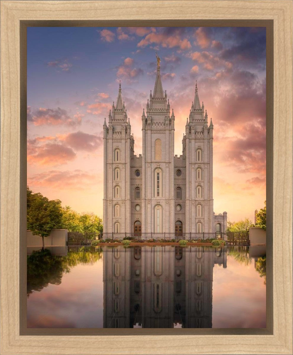 Salt Lake Temple Reflections Gallery Wrap