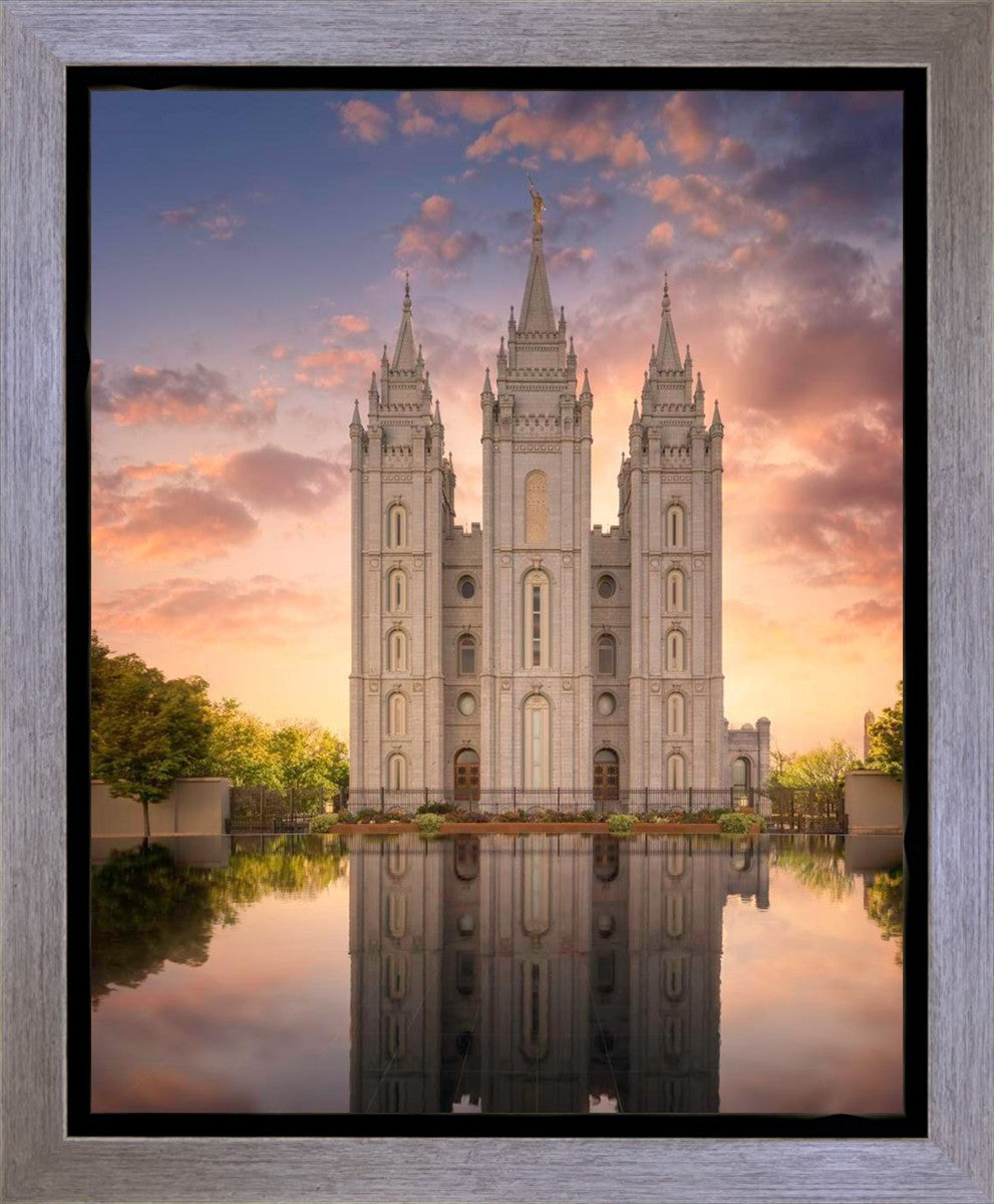 Salt Lake Temple Reflections Gallery Wrap