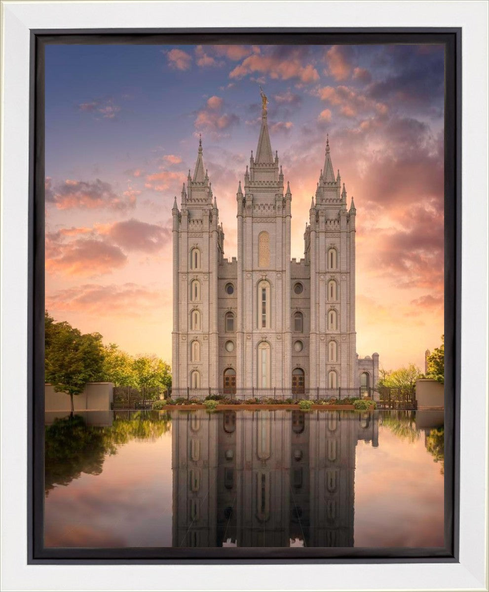 Salt Lake Temple Reflections Gallery Wrap