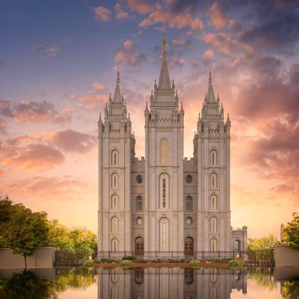 Salt Lake Temple Reflections Gallery Wrap