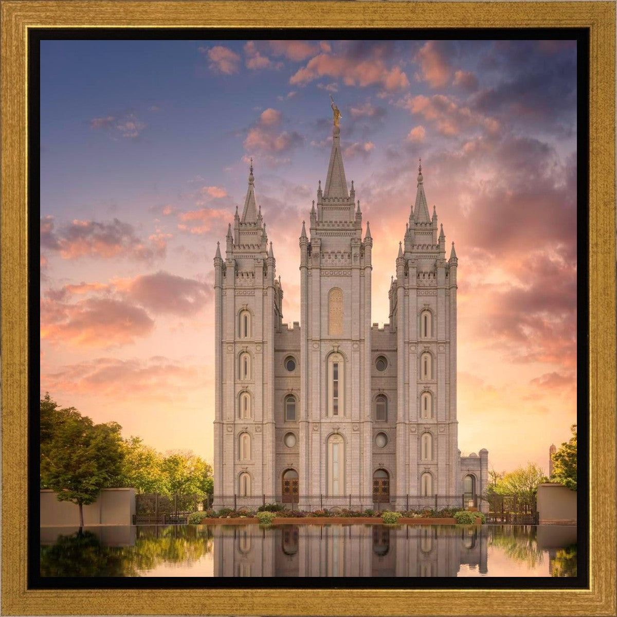 Salt Lake Temple Reflections Gallery Wrap