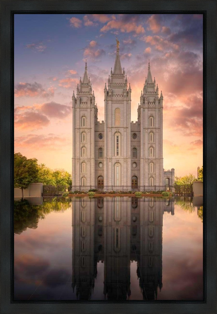 Salt Lake Temple Reflections Gallery Wrap
