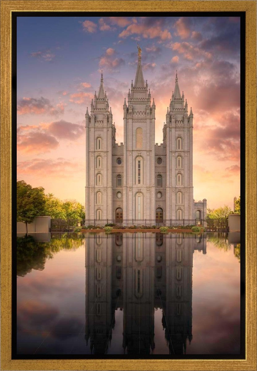 Salt Lake Temple Reflections Gallery Wrap