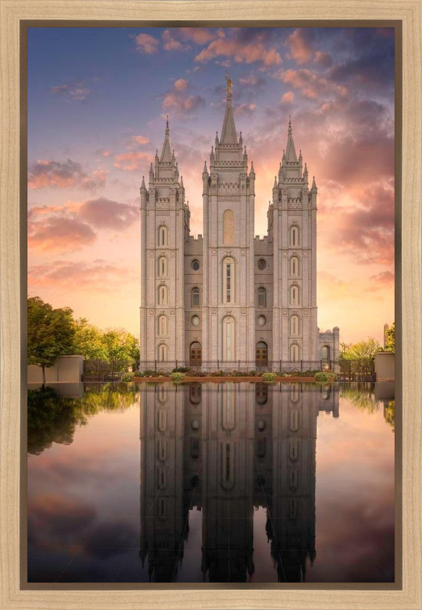 Salt Lake Temple Reflections Gallery Wrap