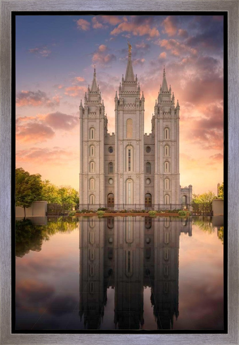Salt Lake Temple Reflections Gallery Wrap