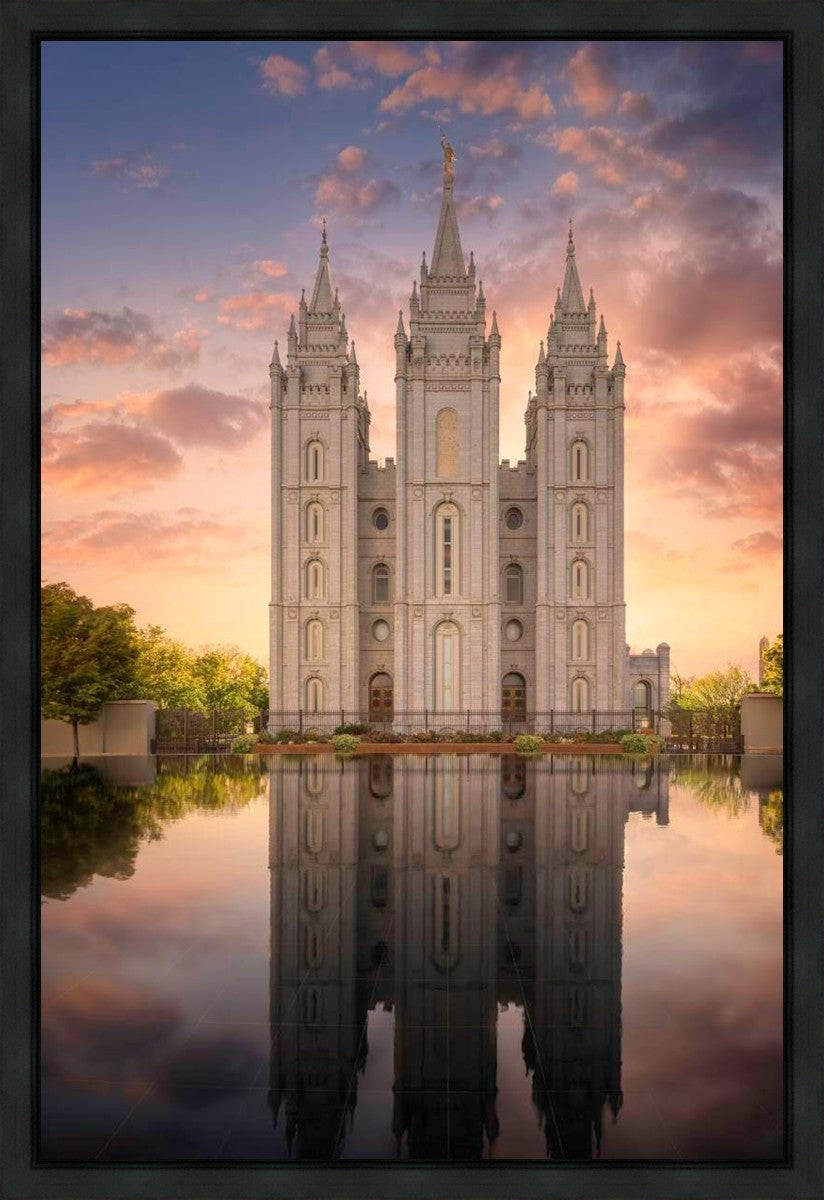 Salt Lake Temple Reflections Gallery Wrap