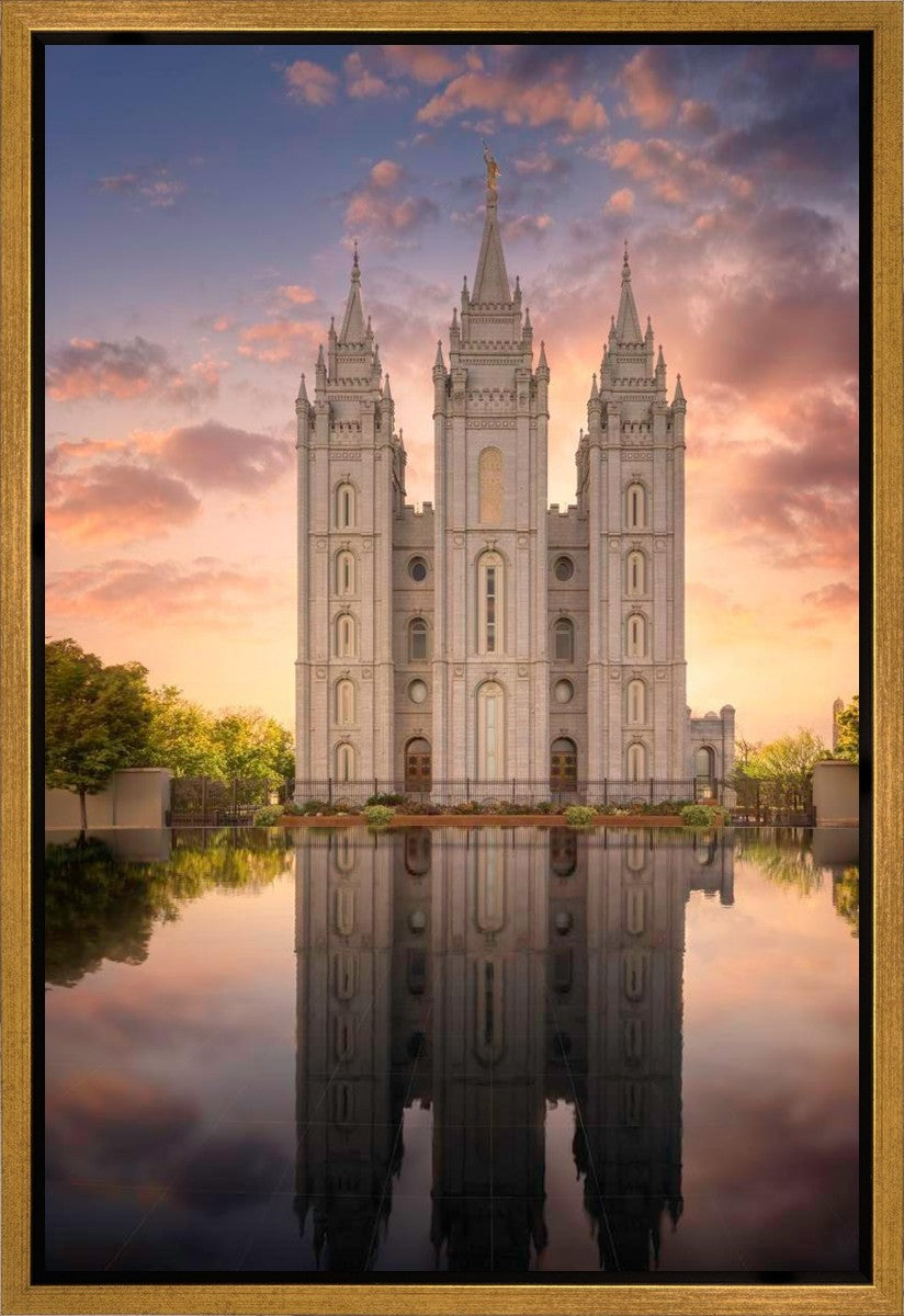 Salt Lake Temple Reflections Gallery Wrap