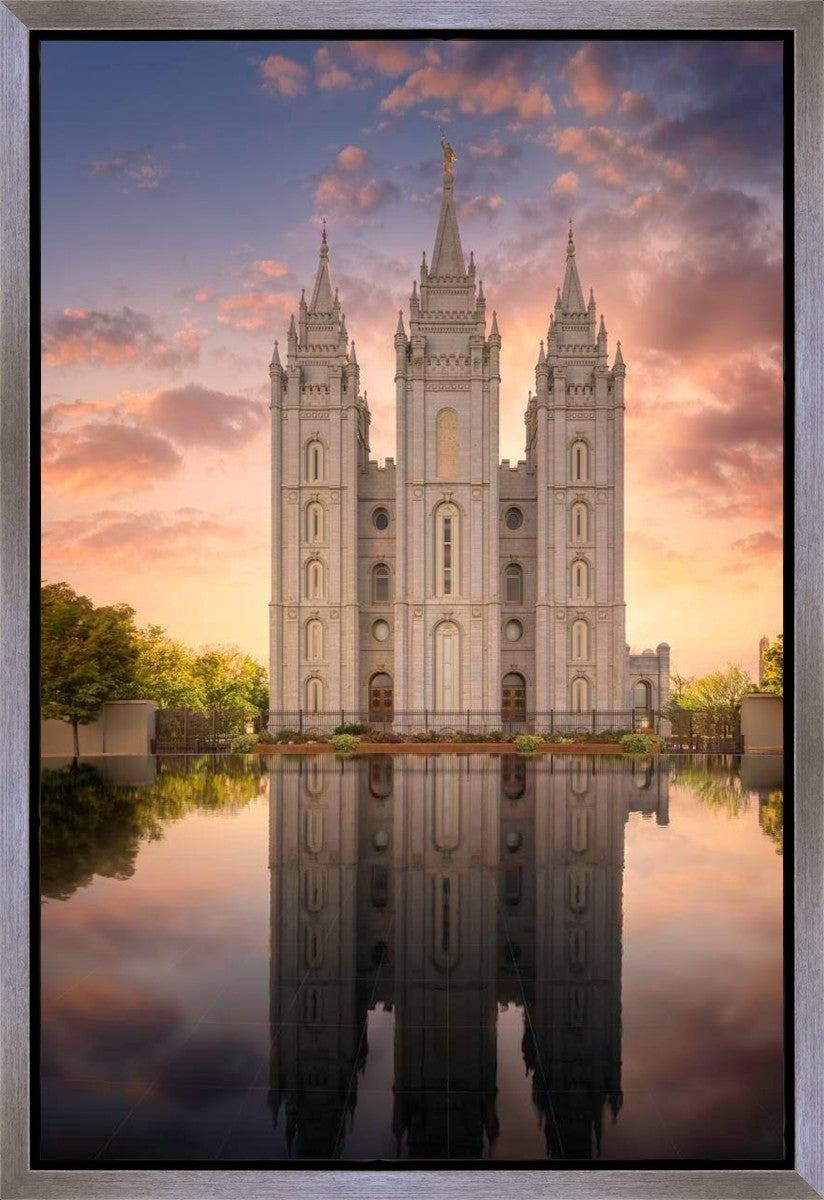 Salt Lake Temple Reflections Gallery Wrap