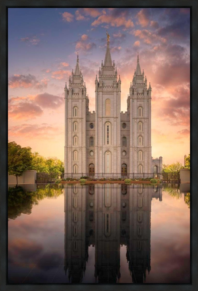 Salt Lake Temple Reflections Gallery Wrap