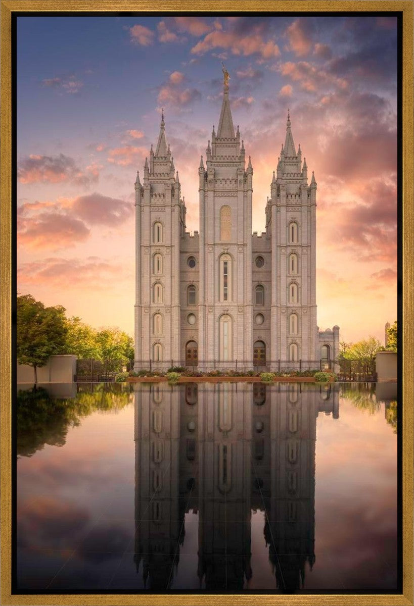 Salt Lake Temple Reflections Gallery Wrap