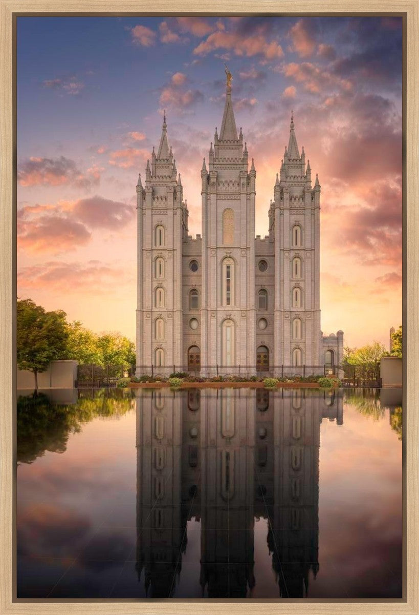 Salt Lake Temple Reflections Gallery Wrap
