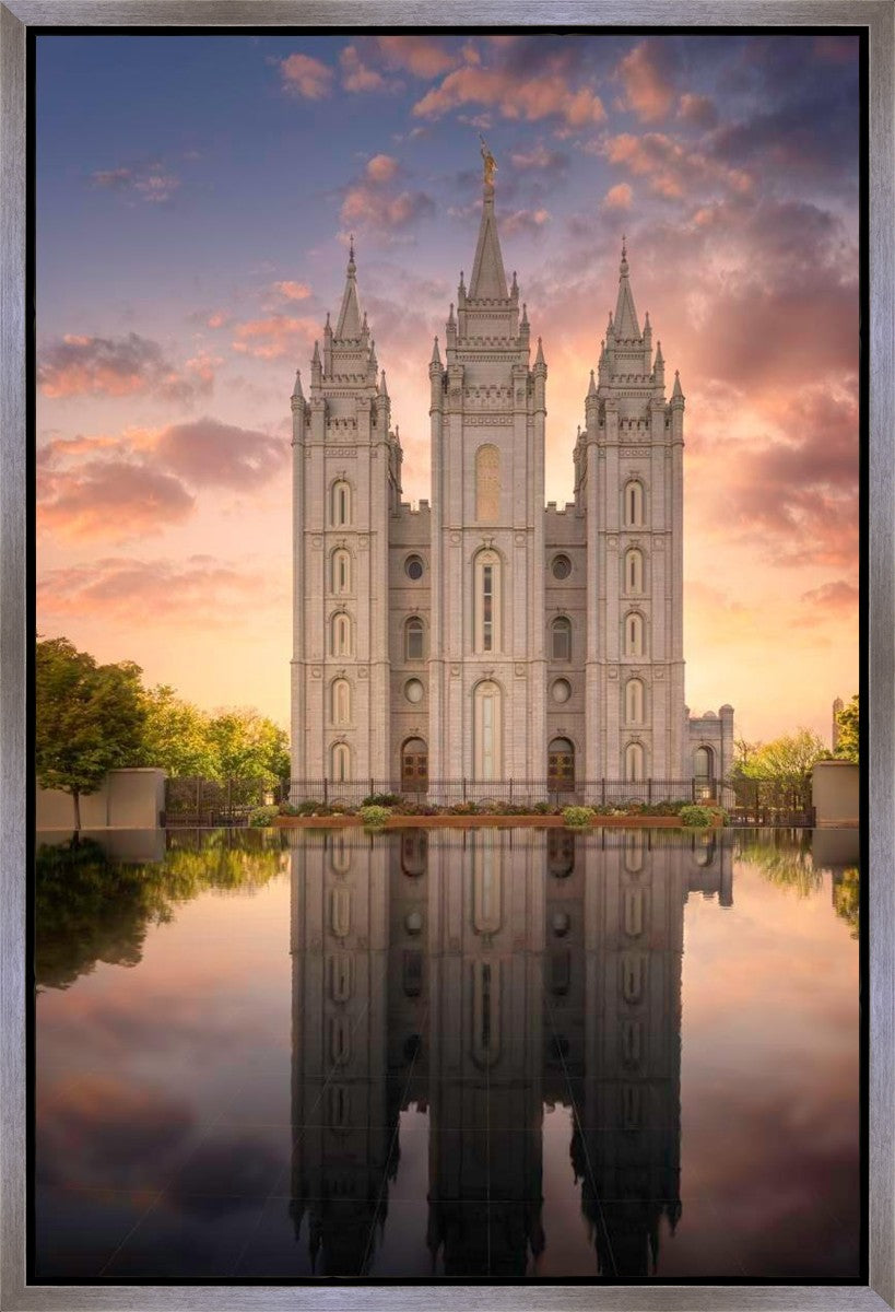 Salt Lake Temple Reflections Gallery Wrap