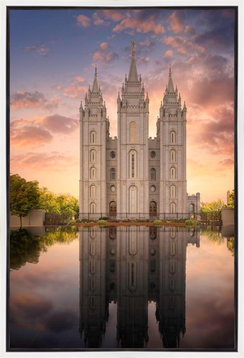 Salt Lake Temple Reflections Gallery Wrap