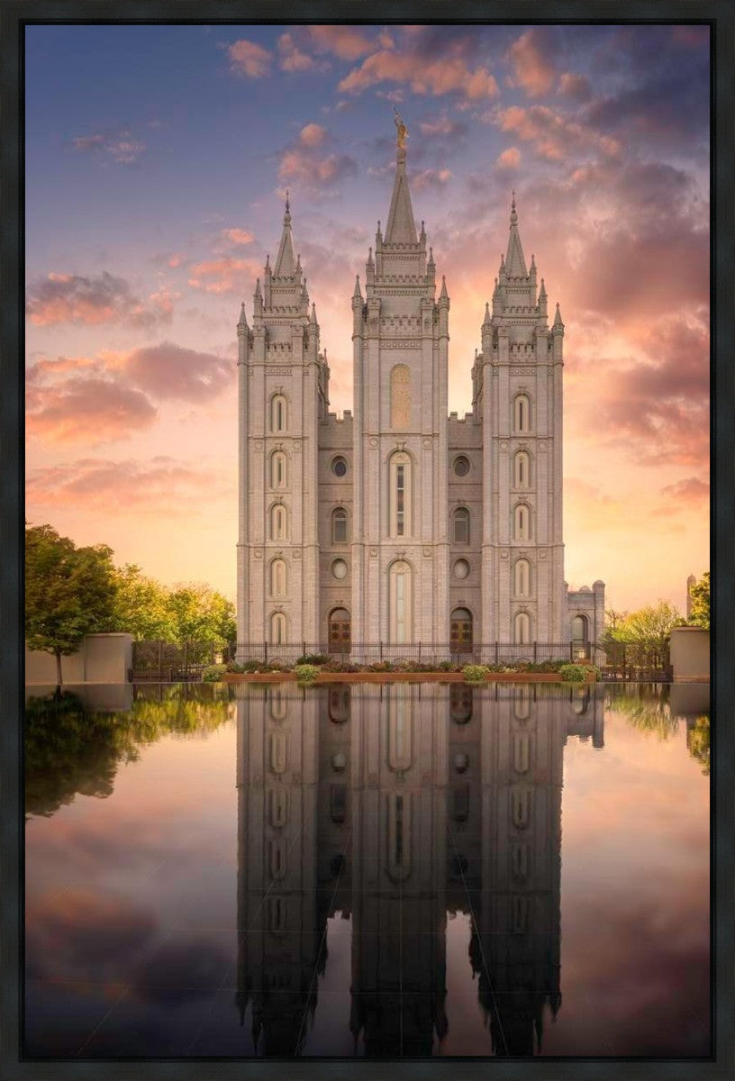 Salt Lake Temple Reflections Gallery Wrap