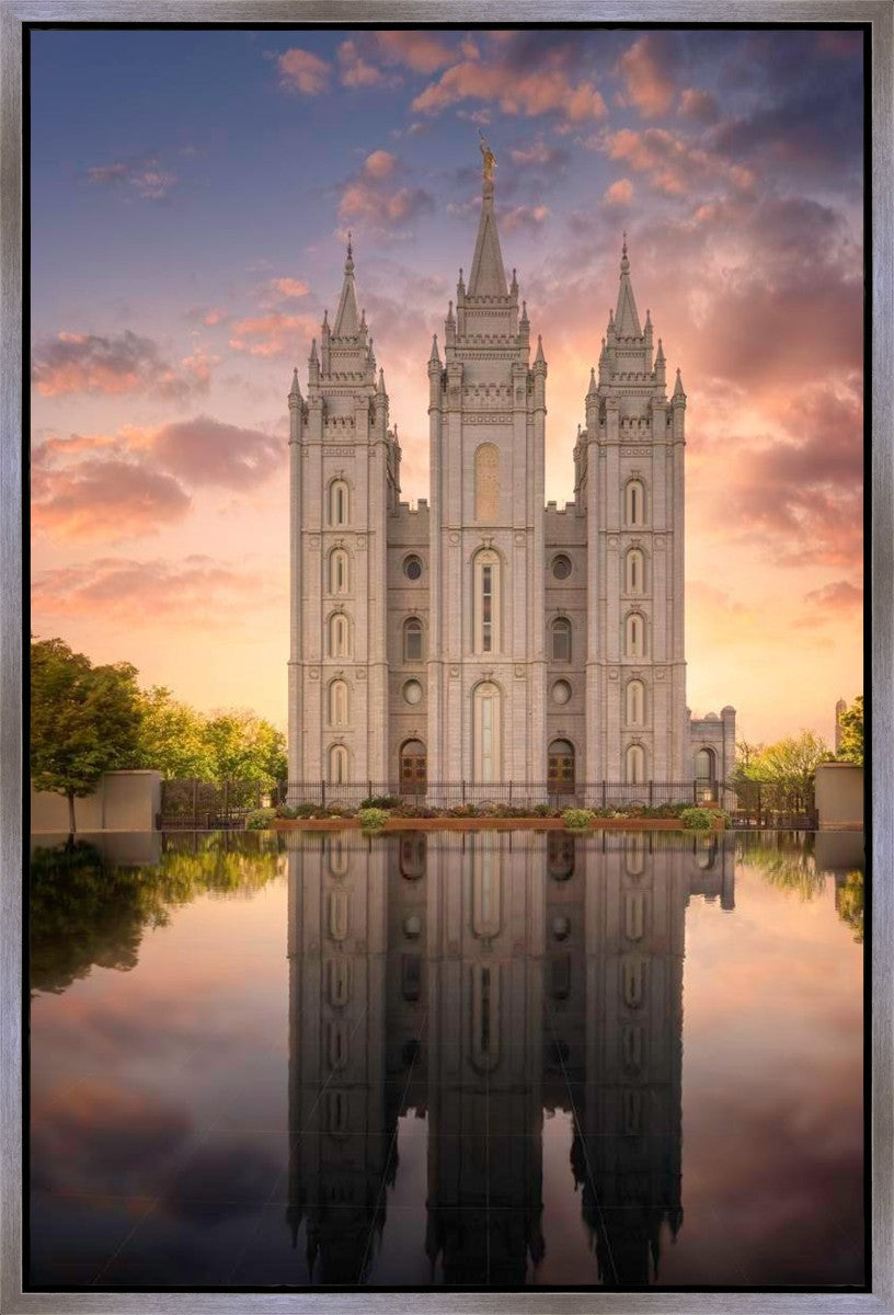 Salt Lake Temple Reflections Gallery Wrap