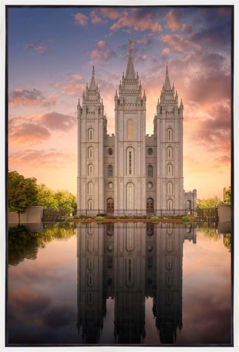 Salt Lake Temple Reflections Gallery Wrap
