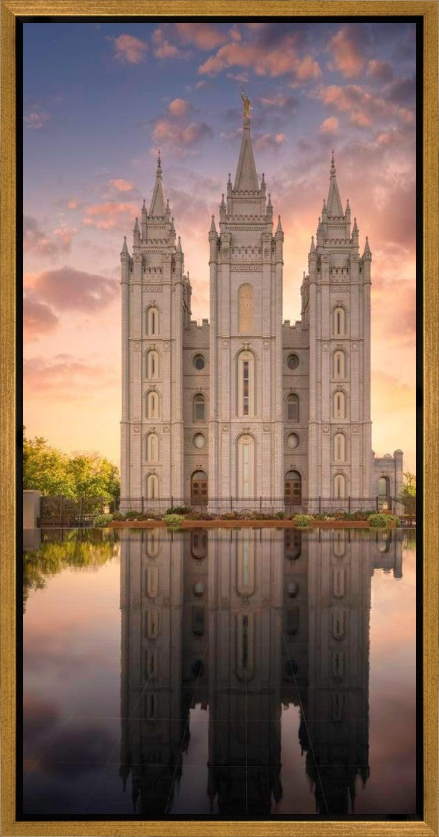 Salt Lake Temple Reflections Gallery Wrap
