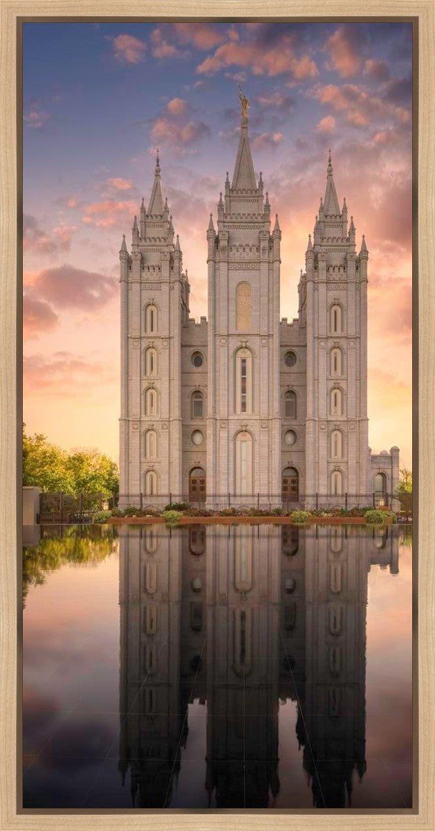 Salt Lake Temple Reflections Gallery Wrap
