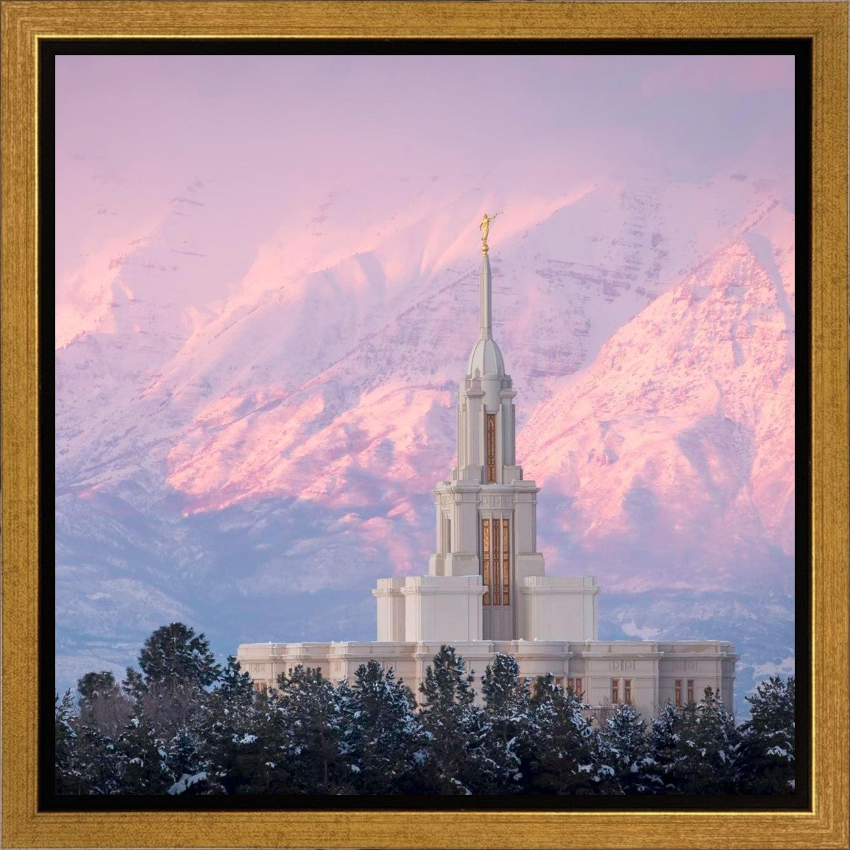 Payson Temple Winter Evening
