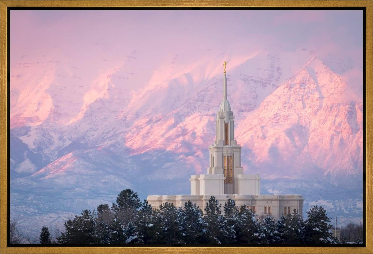 Payson Temple Winter Evening