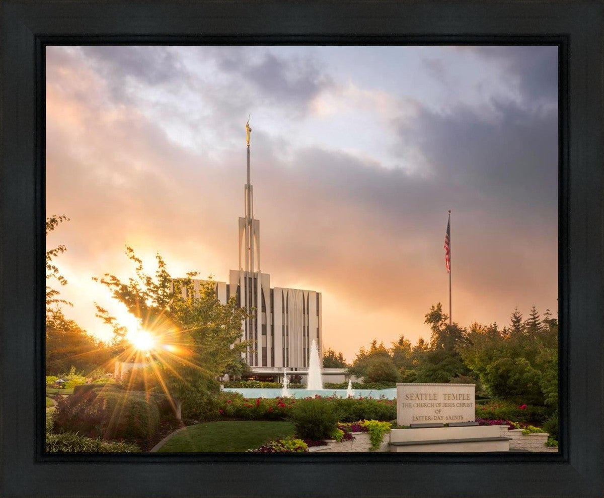Seattle Temple Morning Breaks Gallery Wrap