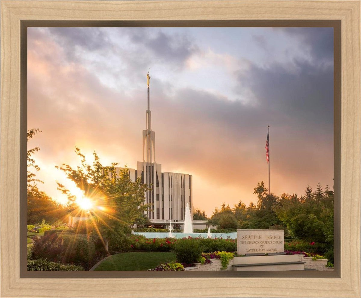 Seattle Temple Morning Breaks Gallery Wrap