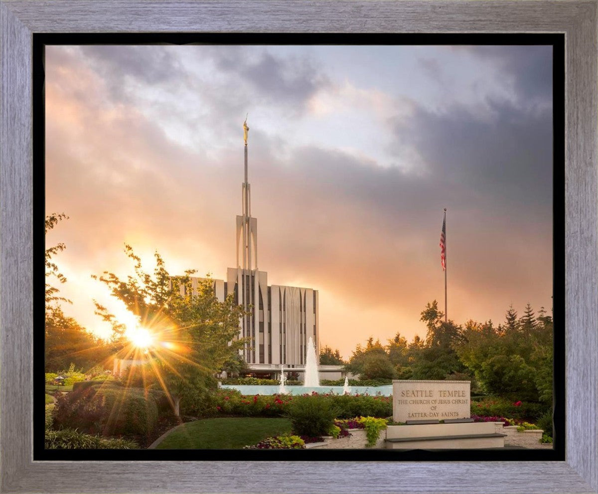 Seattle Temple Morning Breaks Gallery Wrap