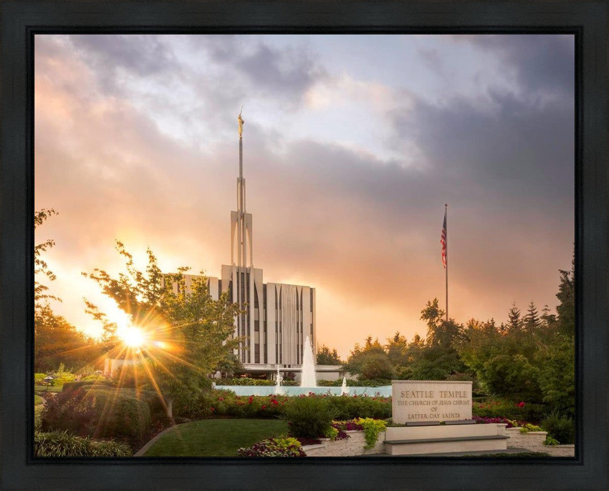 Seattle Temple Morning Breaks Gallery Wrap