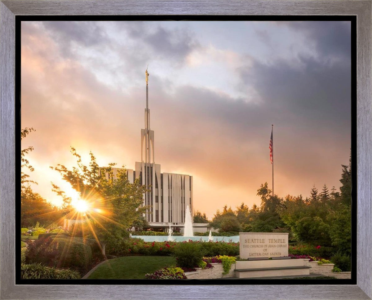 Seattle Temple Morning Breaks Gallery Wrap