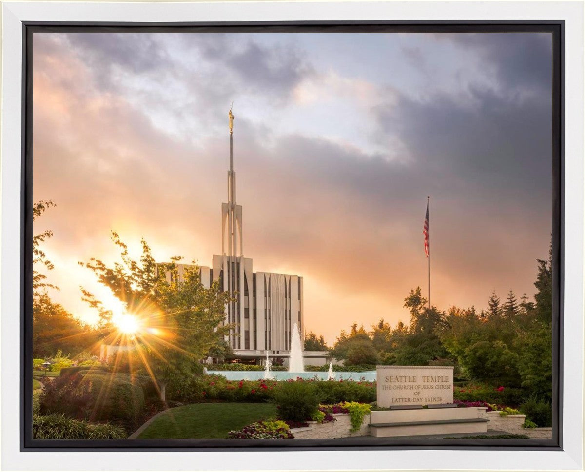 Seattle Temple Morning Breaks Gallery Wrap