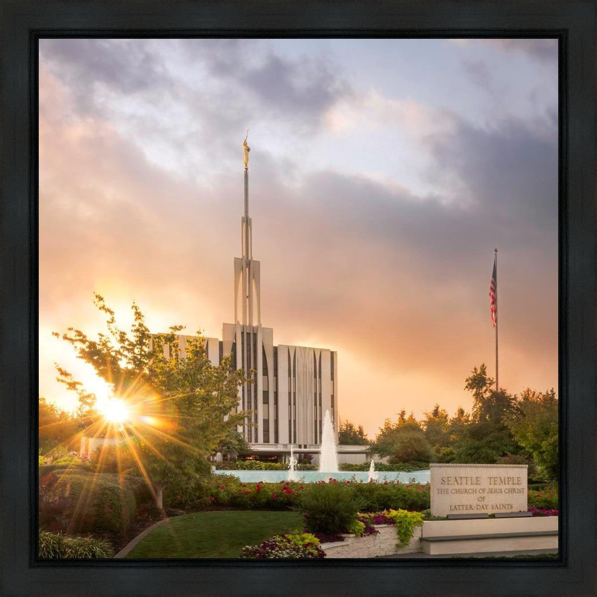 Seattle Temple Morning Breaks Gallery Wrap