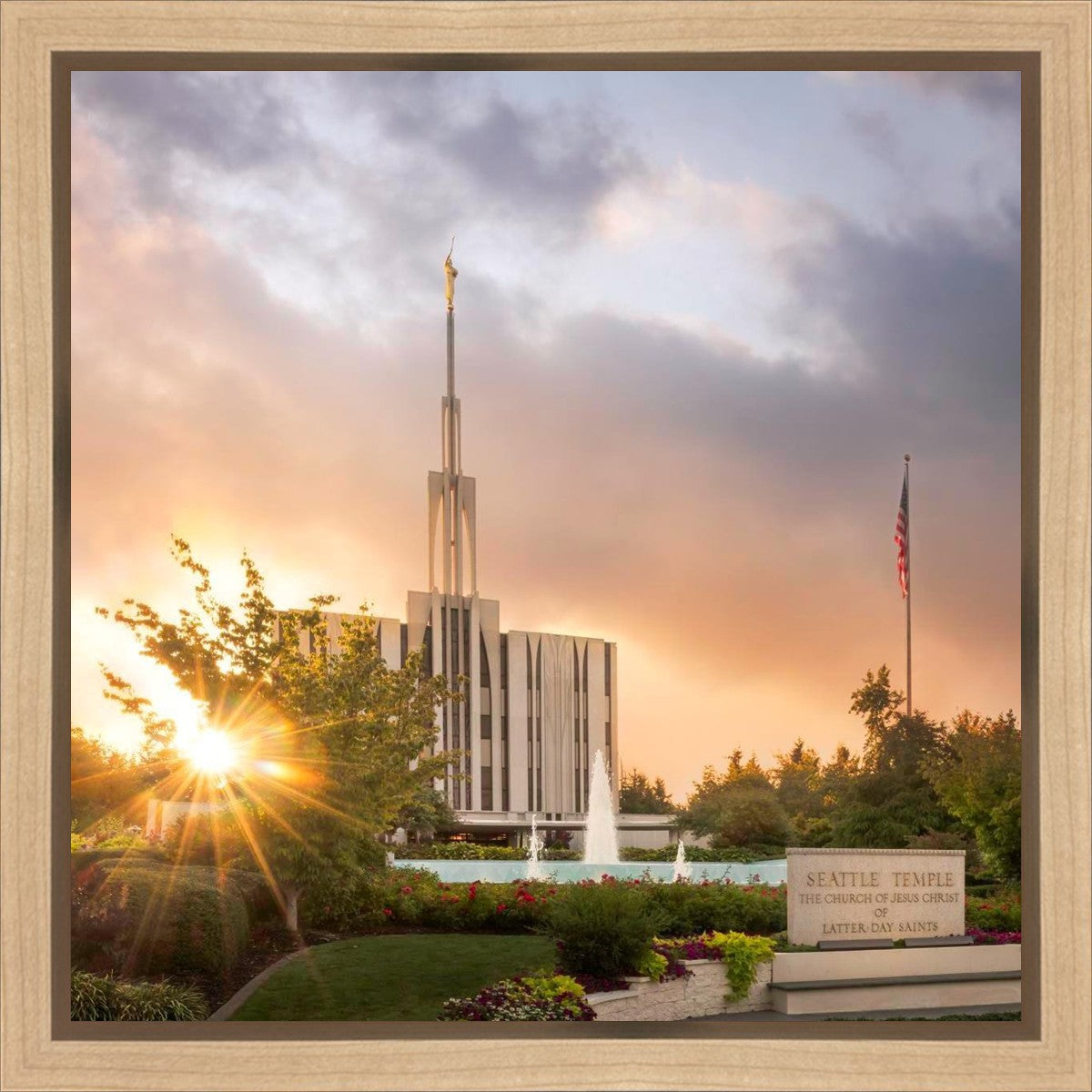 Seattle Temple Morning Breaks Gallery Wrap