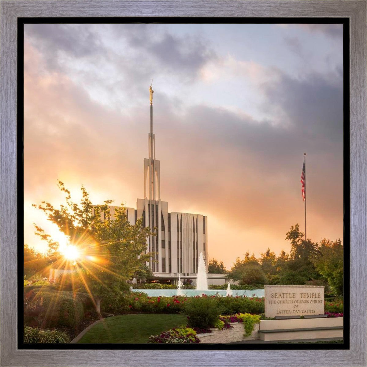 Seattle Temple Morning Breaks Gallery Wrap