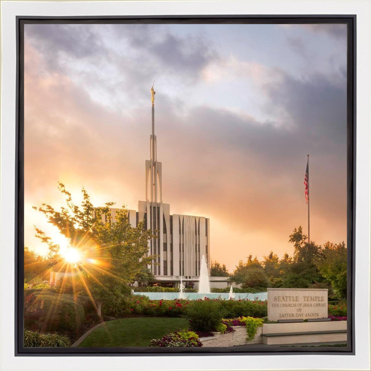 Seattle Temple Morning Breaks Gallery Wrap