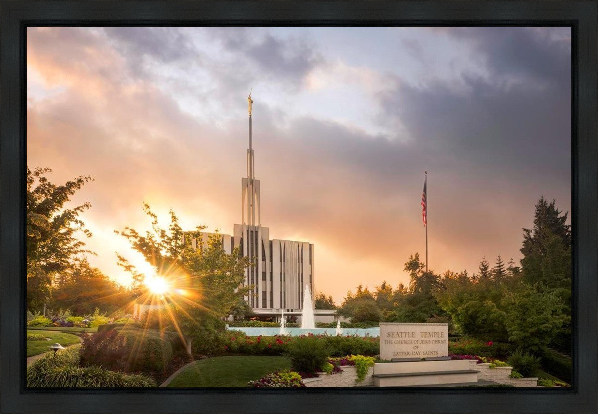 Seattle Temple Morning Breaks Gallery Wrap