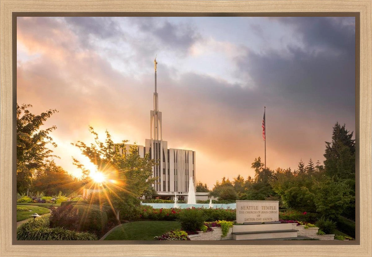 Seattle Temple Morning Breaks Gallery Wrap