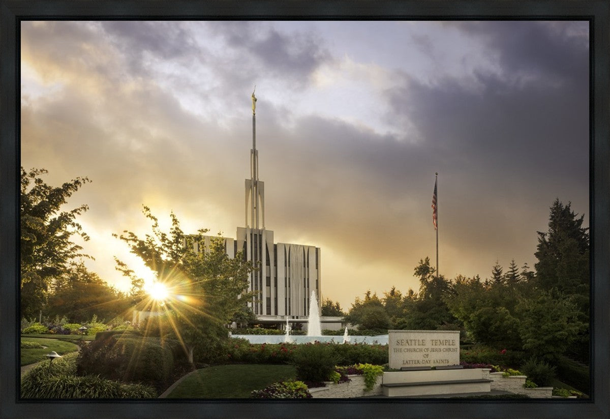 Seattle Temple Morning Breaks Gallery Wrap