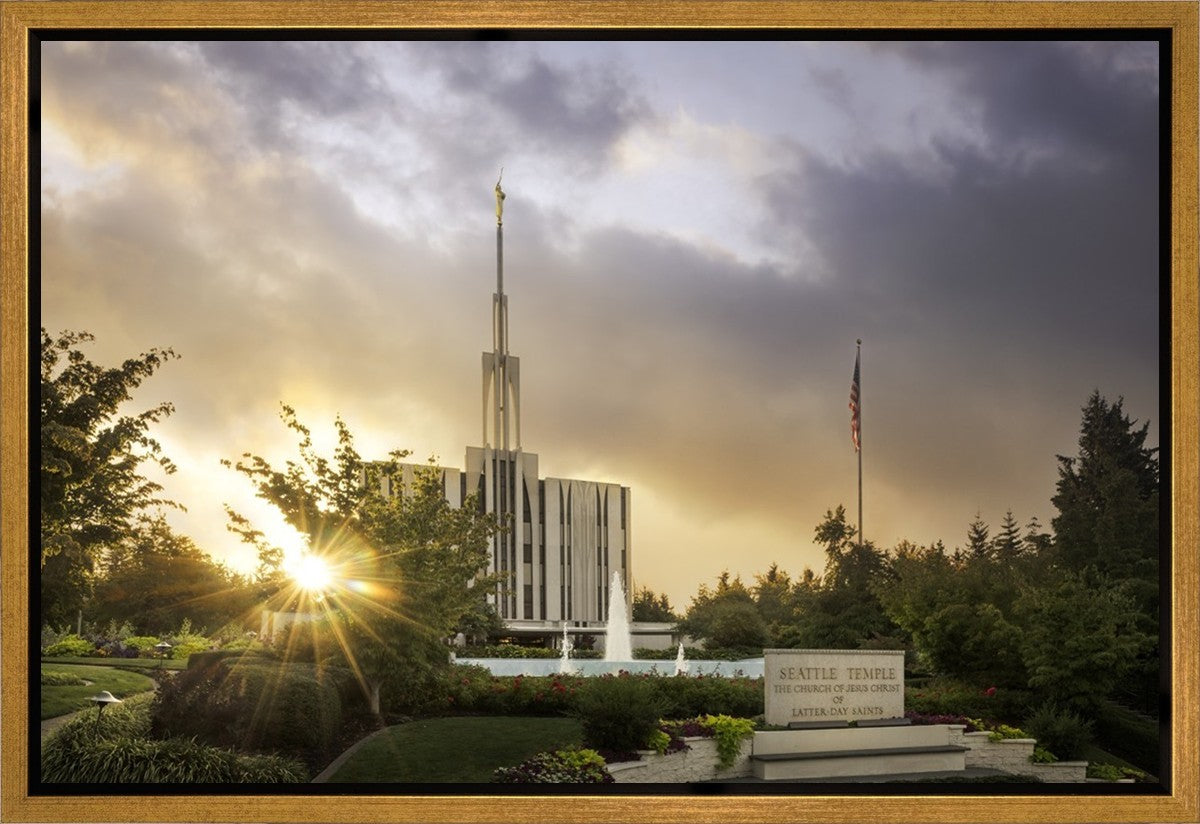 Seattle Temple Morning Breaks Gallery Wrap