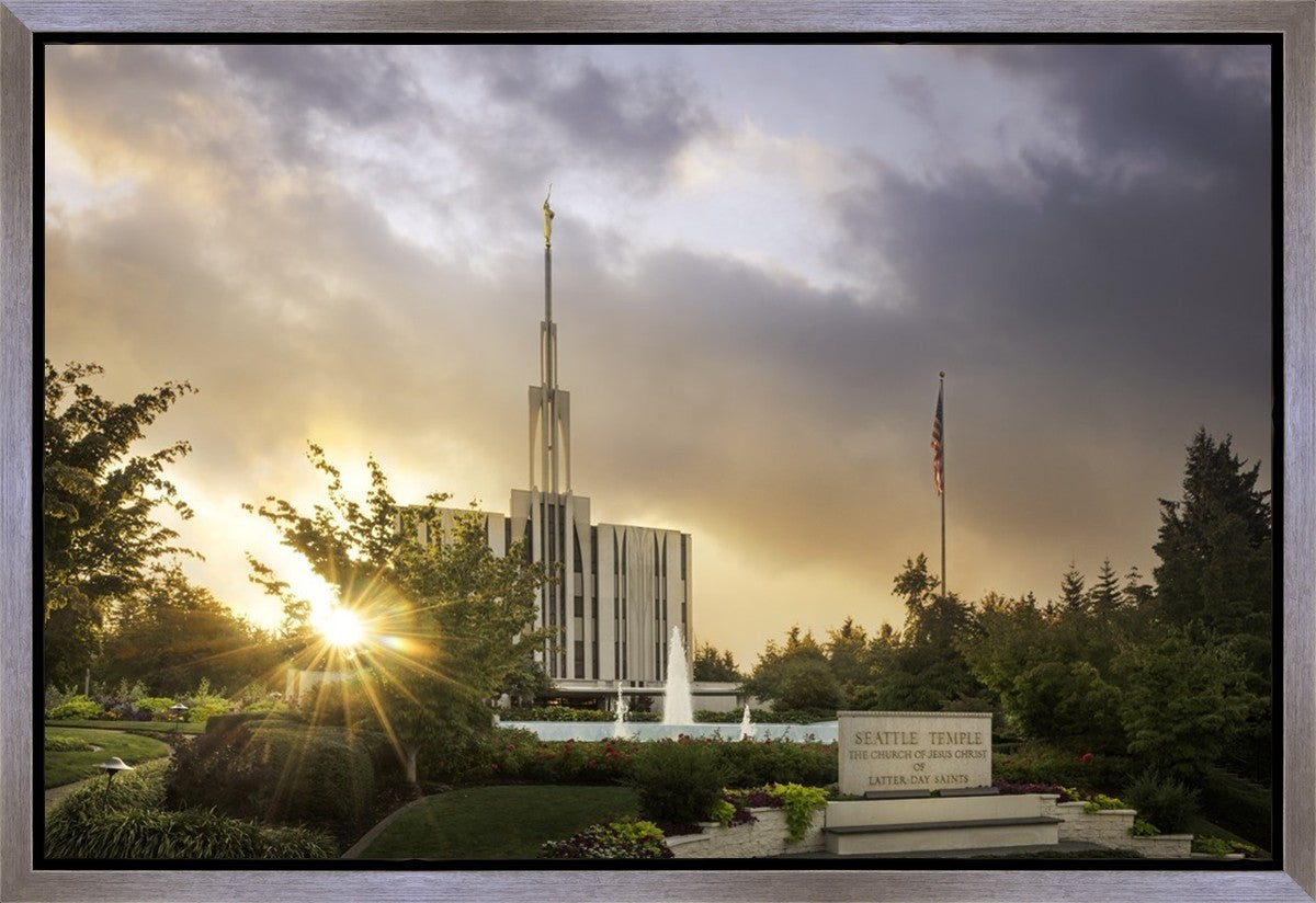 Seattle Temple Morning Breaks Gallery Wrap