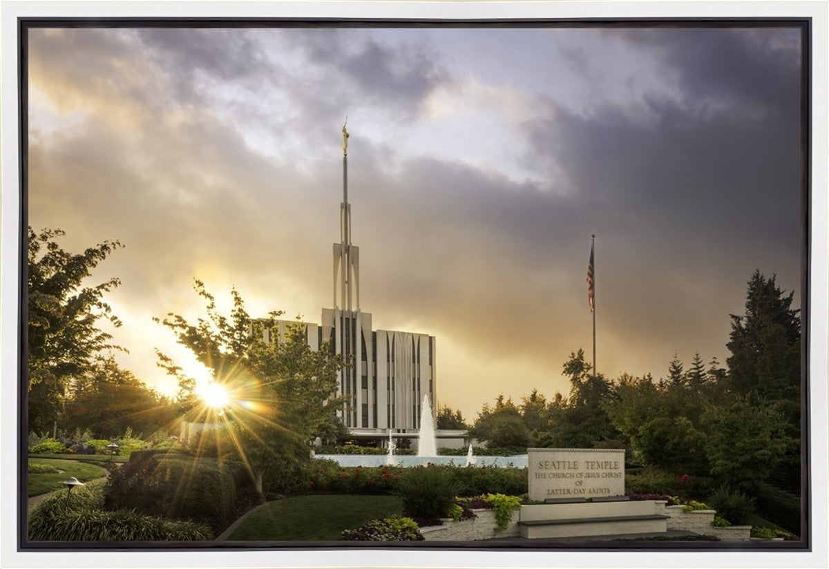 Seattle Temple Morning Breaks Gallery Wrap