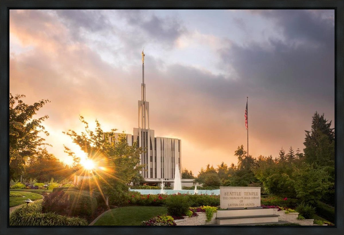 Seattle Temple Morning Breaks Gallery Wrap