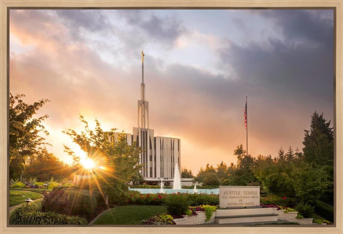 Seattle Temple Morning Breaks Gallery Wrap