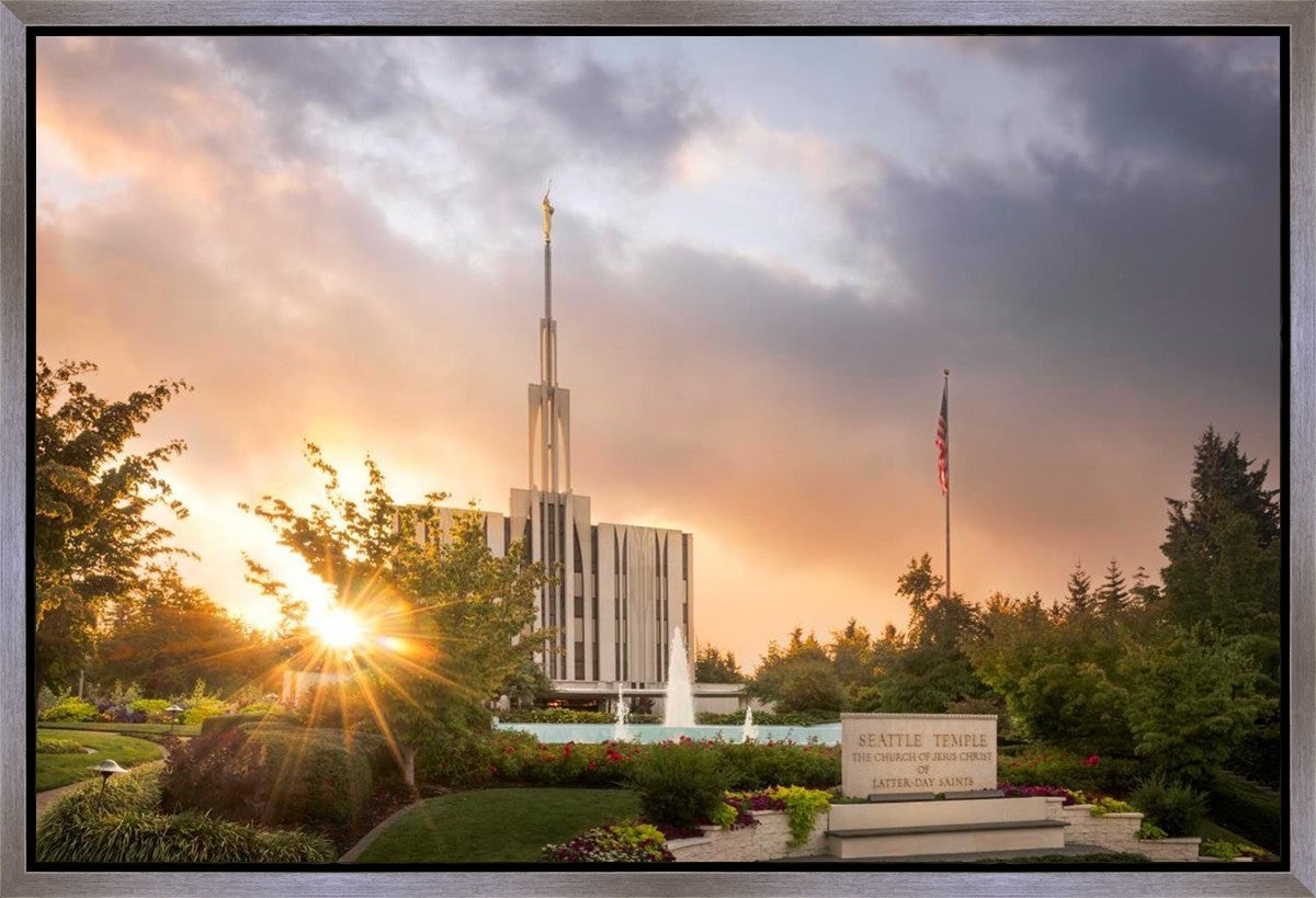 Seattle Temple Morning Breaks Gallery Wrap