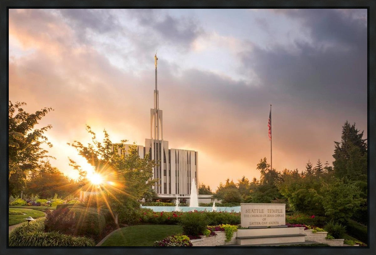 Seattle Temple Morning Breaks Gallery Wrap