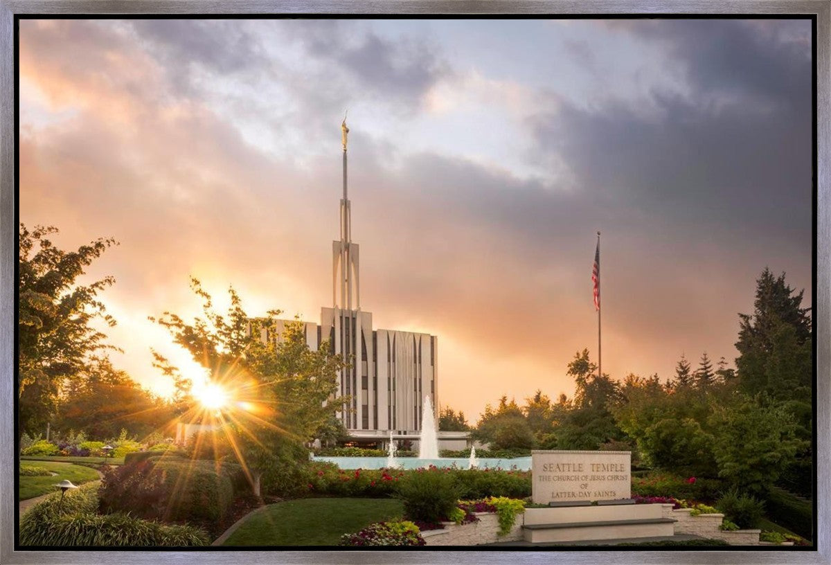 Seattle Temple Morning Breaks Gallery Wrap